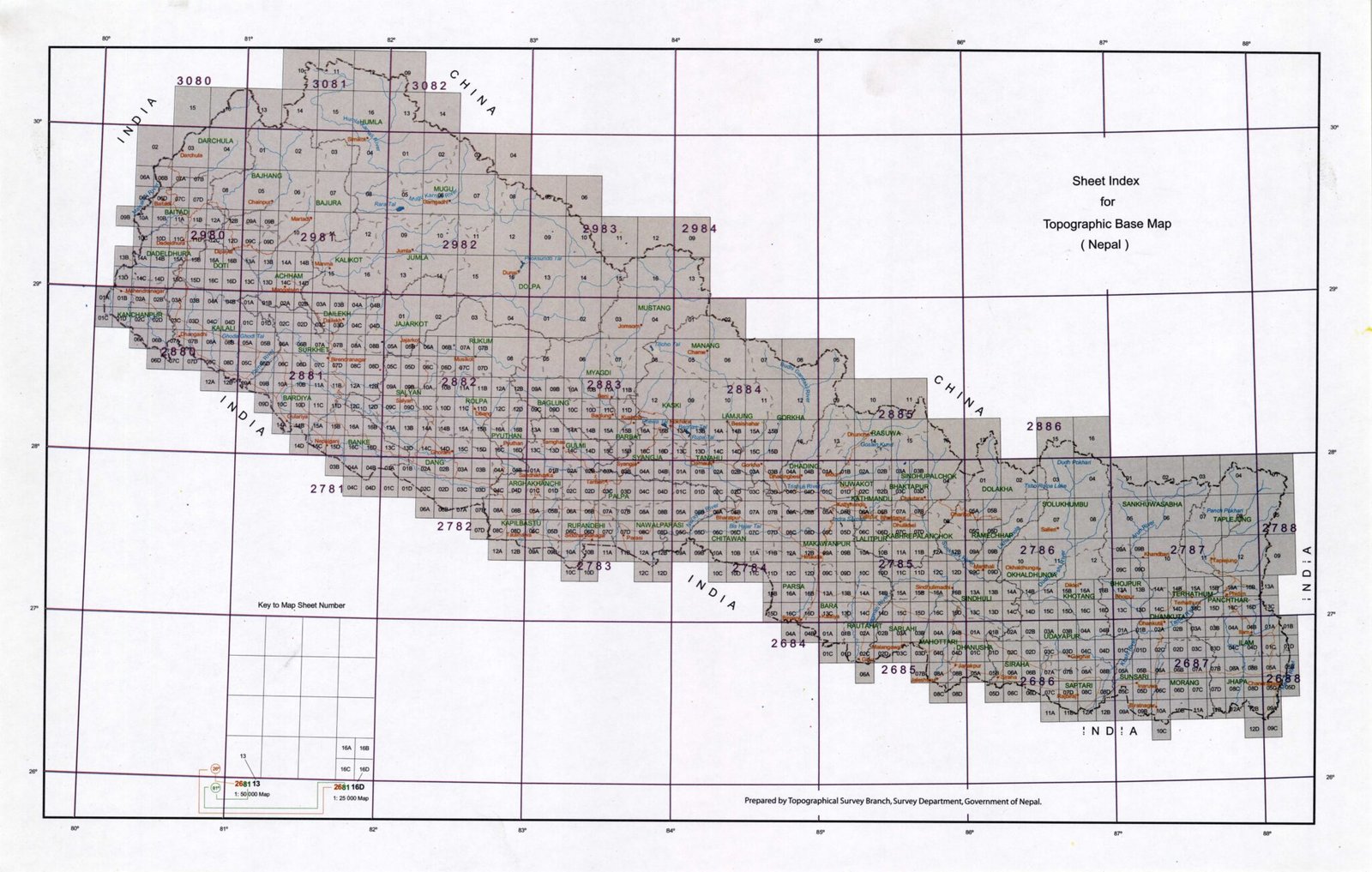 Vi Key Map Nepal Topo Maps Download | Free 1:25,000 & 1:50,000 Topo Sheets